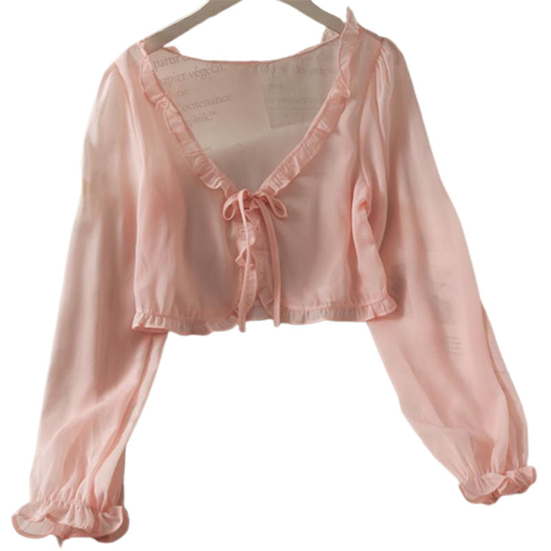 Oversized Clear Bow Tie Shawl