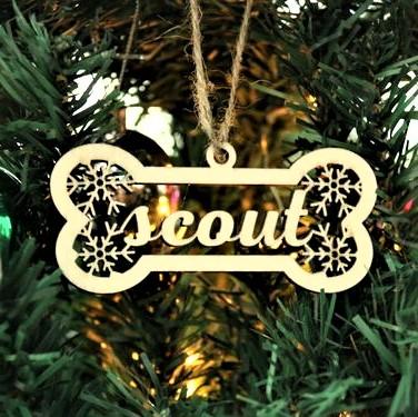 PERSONALIZED DOG/CAT PAW CHRISTMAS ORNAMENT