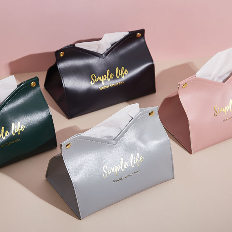 Leather Tissue Storage Box