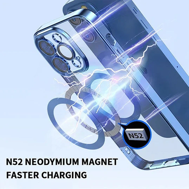 Electroplating Wireless Magnetic Charging All-Inclusive Lens iPhone Case