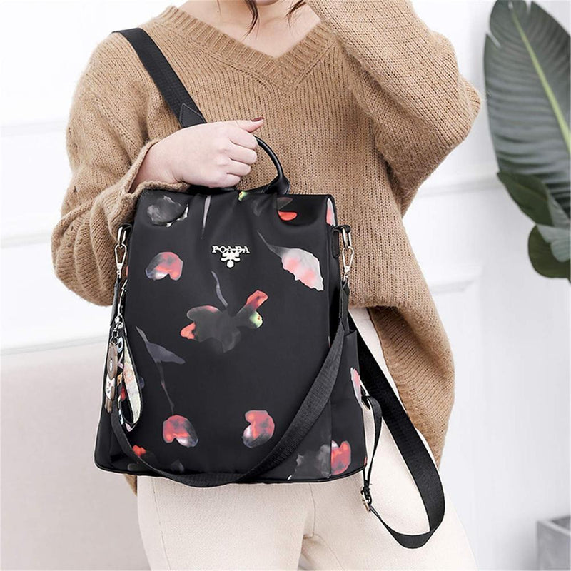 Women's Oxford Fabric Print Anti-theft Backpack