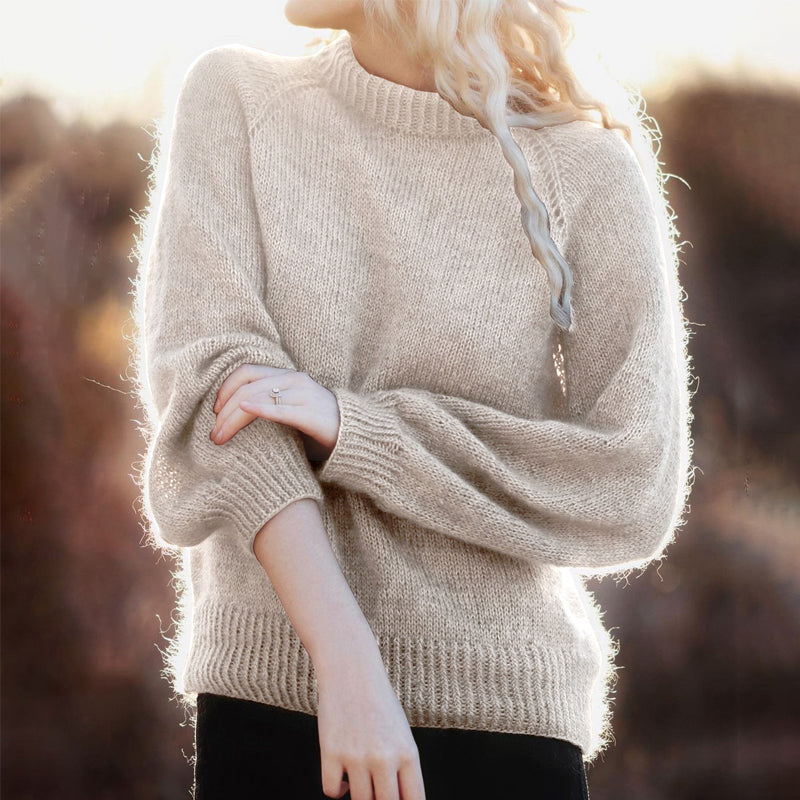 Mohair Solid Color Sweater