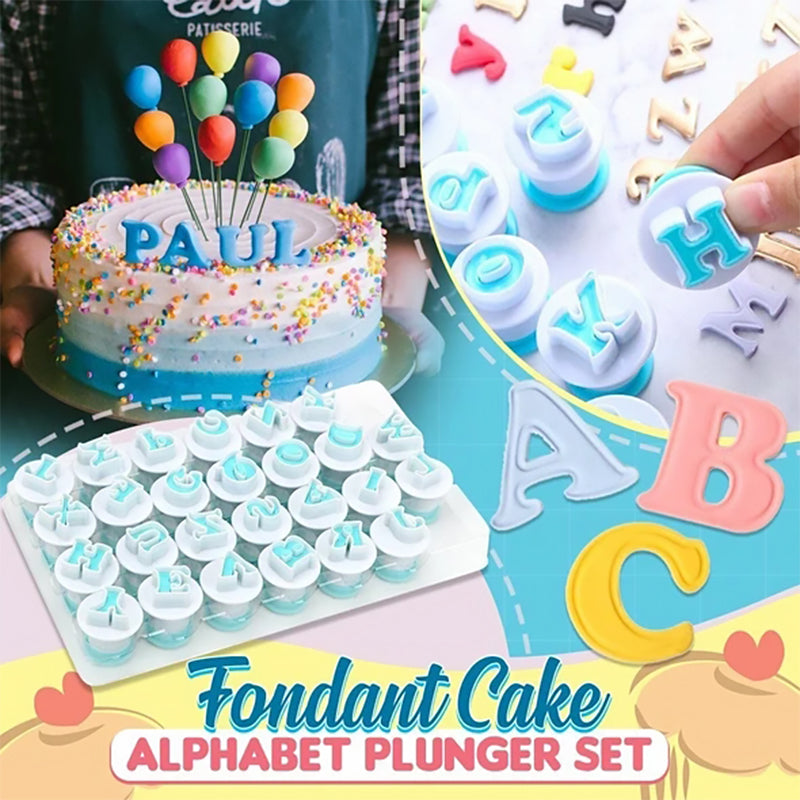 Alphabet Fondant Plunger Cutter