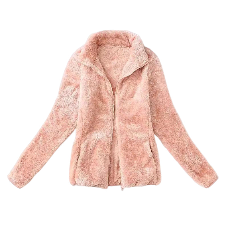 Coral Fleece Stand Collar Jacket