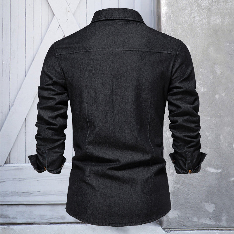 Men's Western Basic Denim Shirt