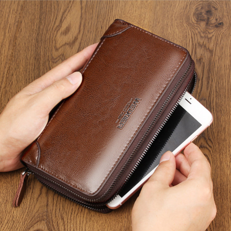 Leather Clutch Purse Wallet for Men