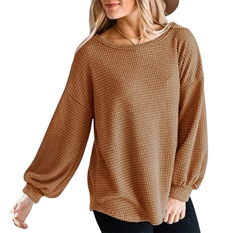 Crew Neck Balloon Sleeve Shirt