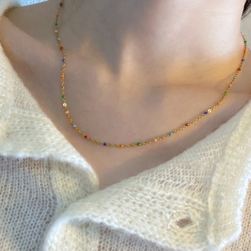 Enamel and Gold Necklace