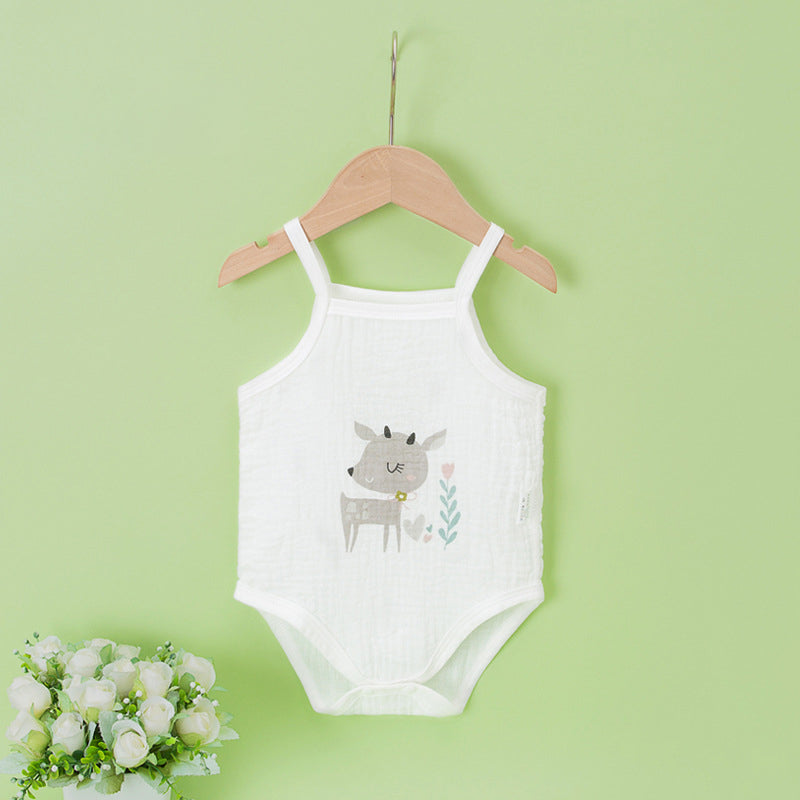 Summer cotton baby sling jumpsuit