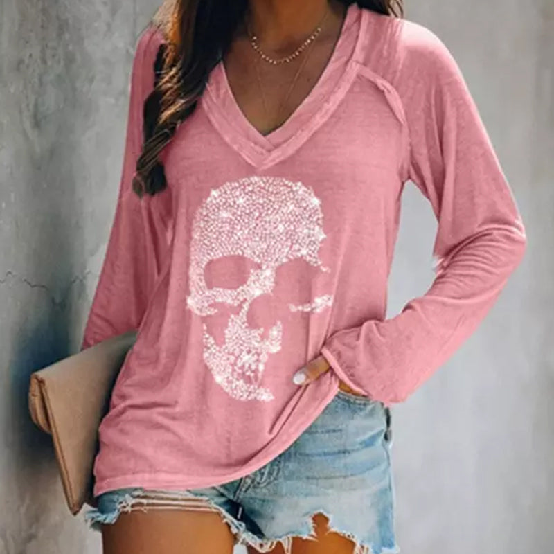 Retro Skull Long Sleeve Shirts