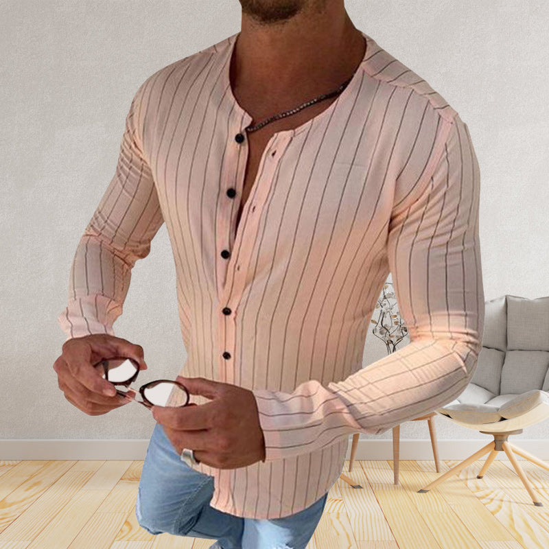 Crew Neck Striped Shirt