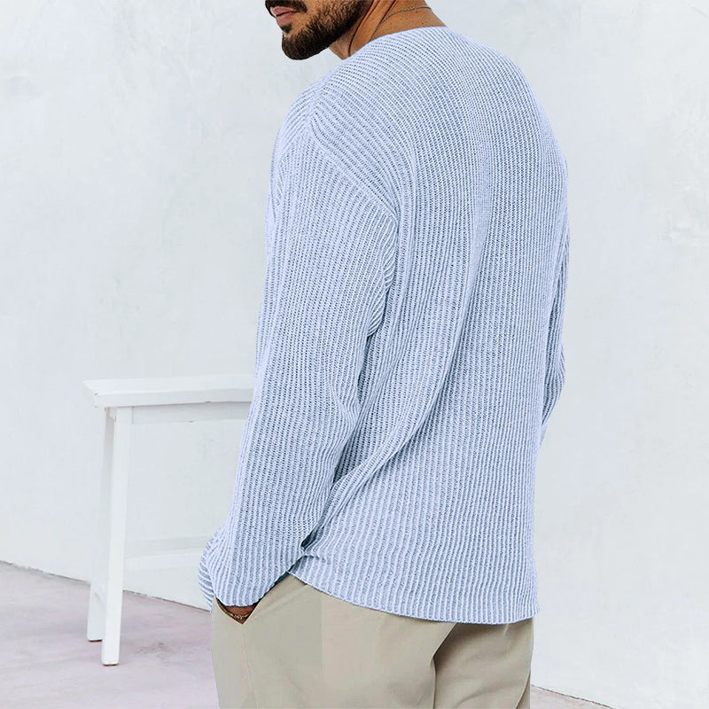 Men's V-neck Long-sleeve Sweater