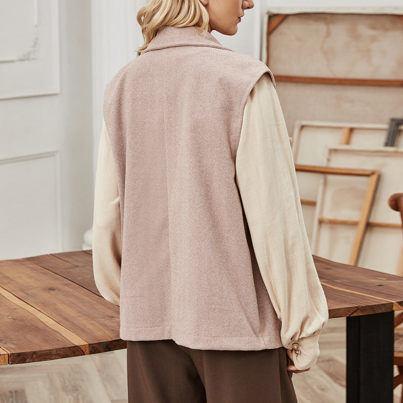 Sleeveless Wool Vest