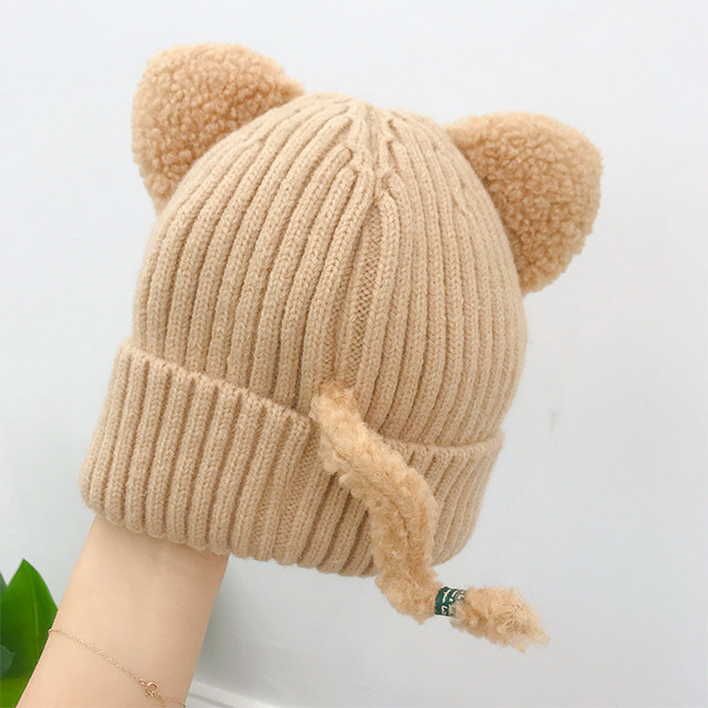 Winter Cat Ears Knitted Beanie