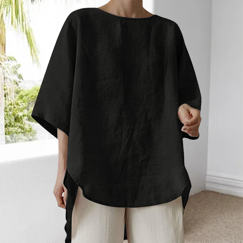 Women's Cotton Linen Solid Color Casual Top
