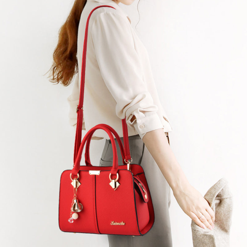 Solid Color One Shoulder PU Leather Bag