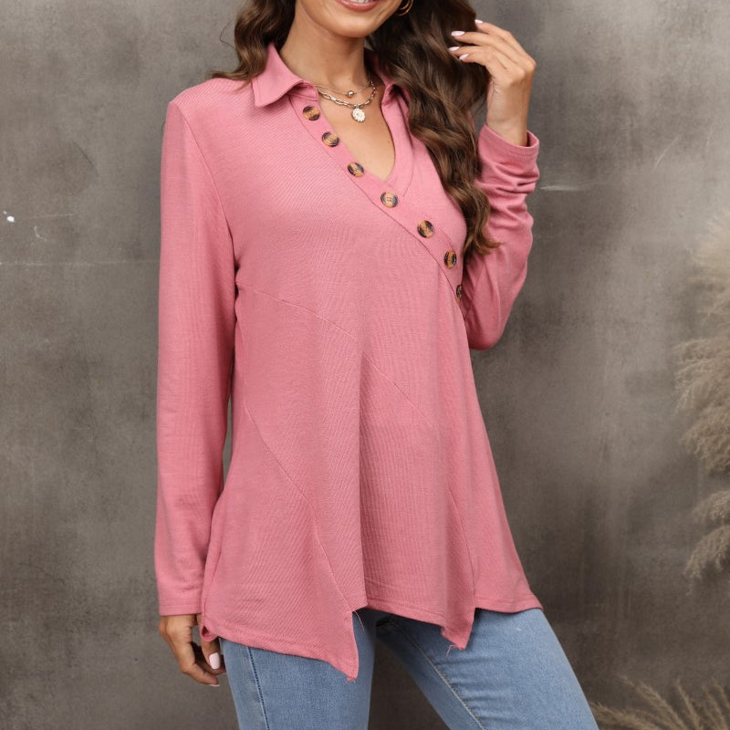 Long Sleeve Irregular T-shirt