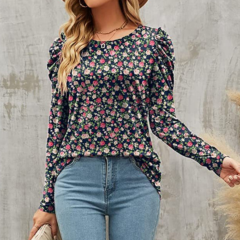 Printed Crew Neck Belted T-shirt