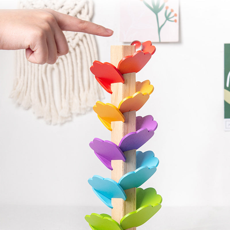 Colorful Wooden Toy with Glass Balls