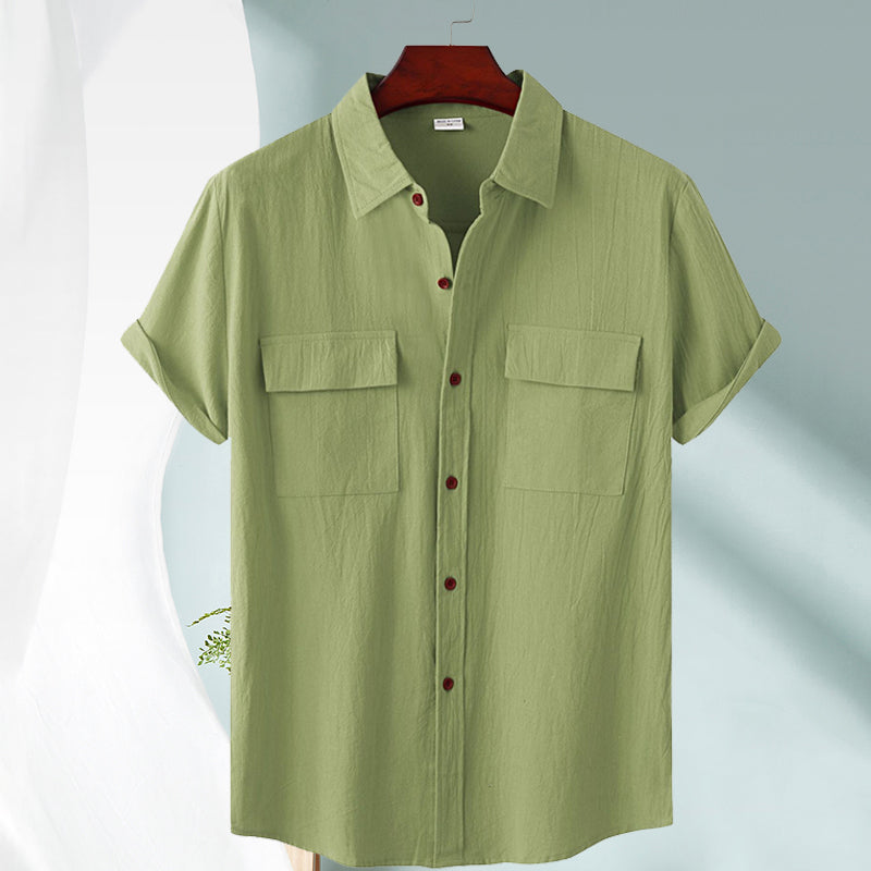 Men's Linen Short Sleeve Shirt