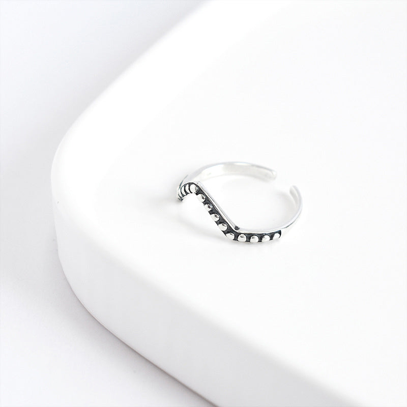 V-shaped Distressed Oopen Ring