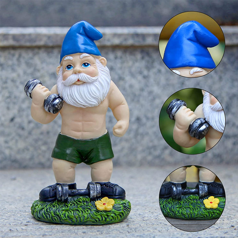 Funny Workout Garden Gnomes Statues