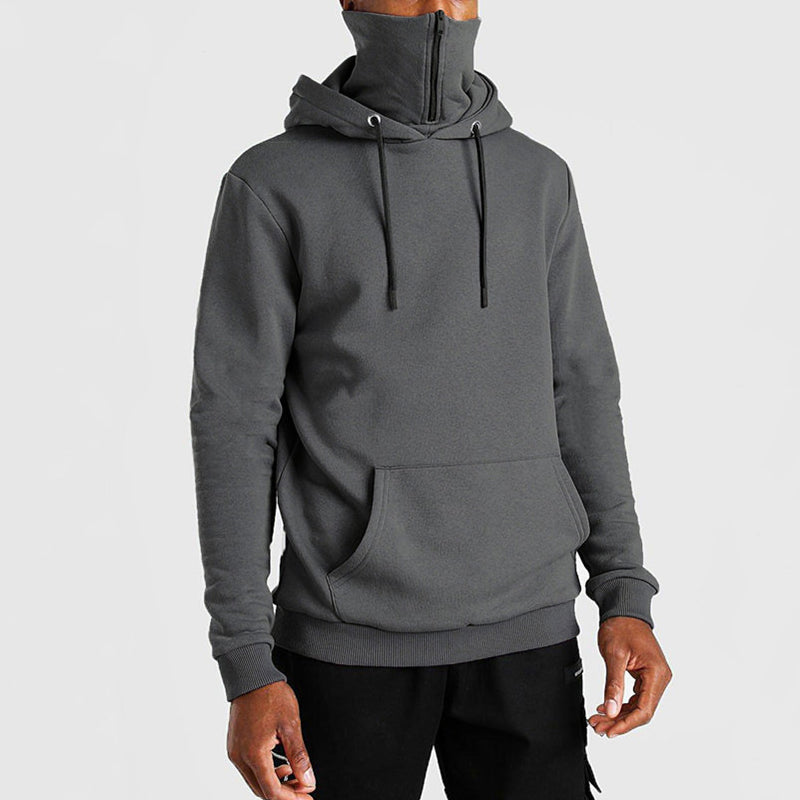 Hooded Face Mask Zip Sweatshirt