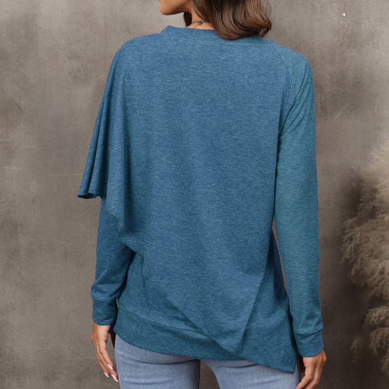 V-Neck Irregular T-Shirt