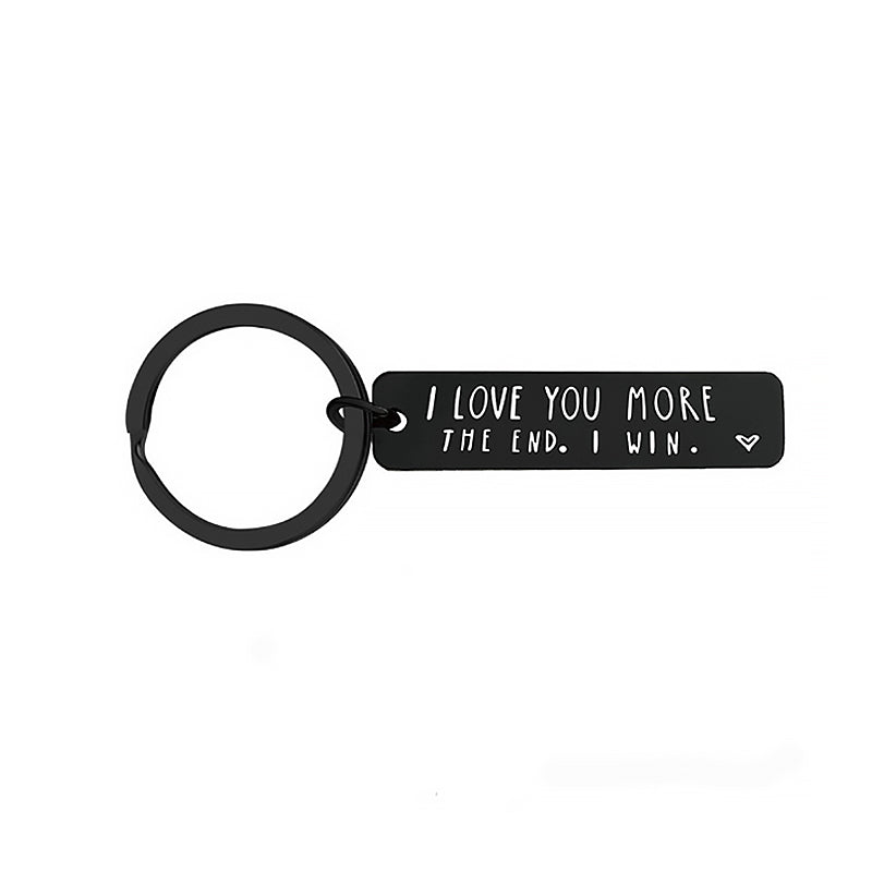 "I Love You More The End I Win" Funny Christmas Gift Keychain🎁