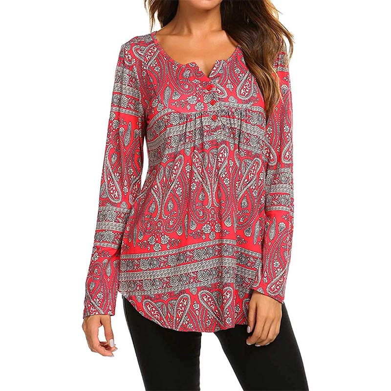Printed Loose Long Sleeve T-Shirt