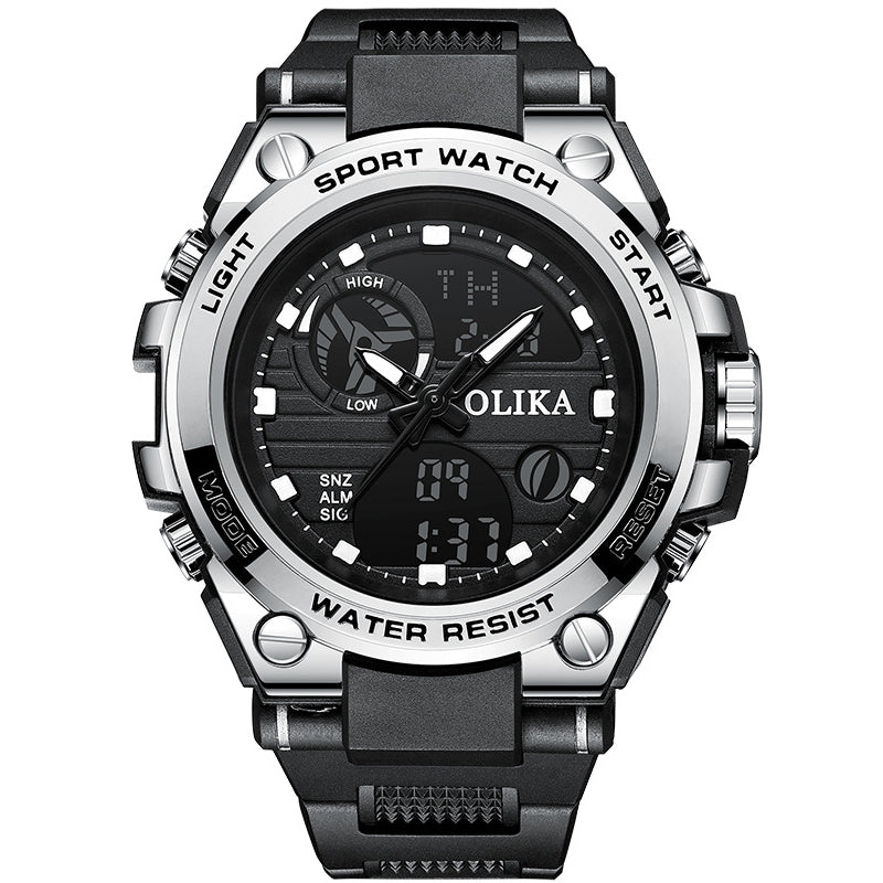 New Dual-Display Waterproof Electronic Watch