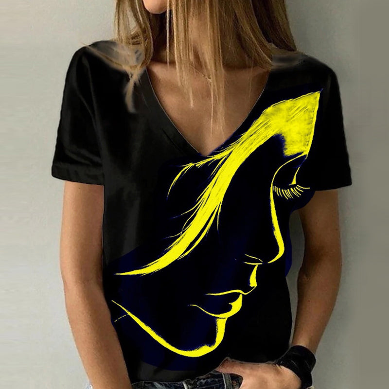 Printed Crewneck Pullover T-Shirt