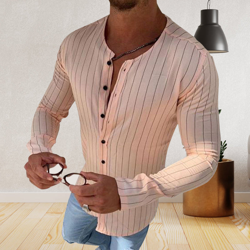 Crew Neck Striped Shirt