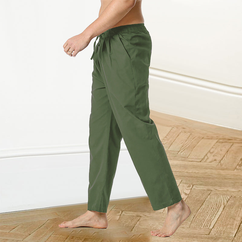 Men’s Cotton Linen Drawstring Pants