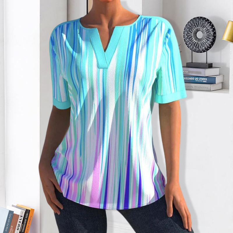 V Neck Gradient T-Shirt