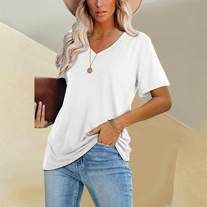 Multicolor V-Neck T-Shirt