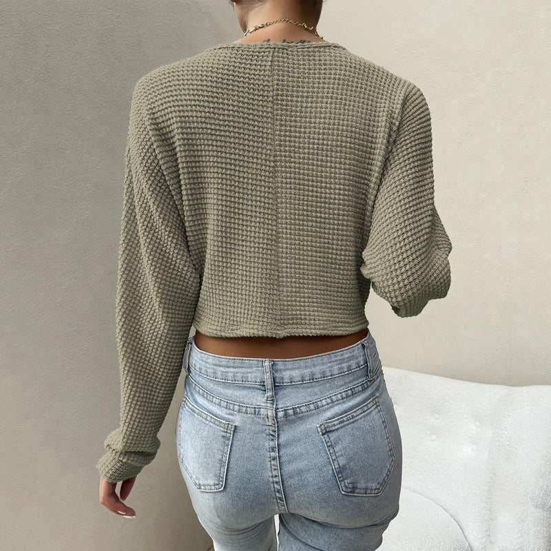 Knitted Drawstring T-shirt