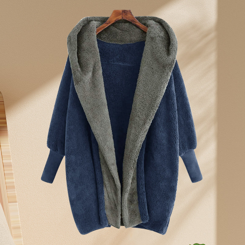 Hooded Loose Fleece Coat