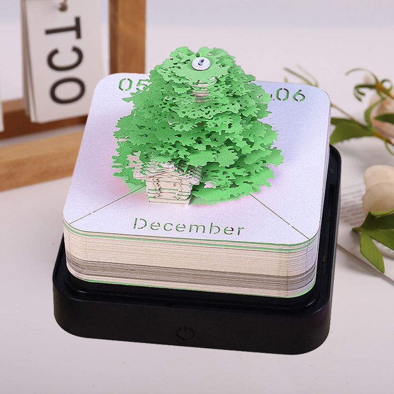 Tree House Paper Sculpture Calendar