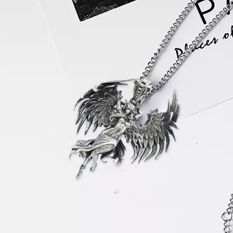 Evil Angel Pendant Necklace