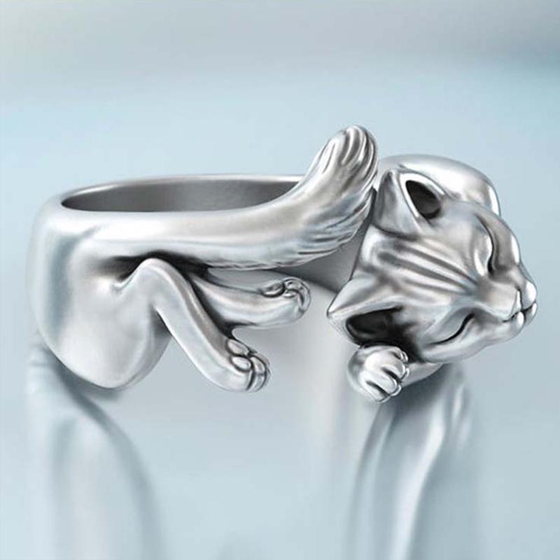 Lazy Cat 3D Open Ring