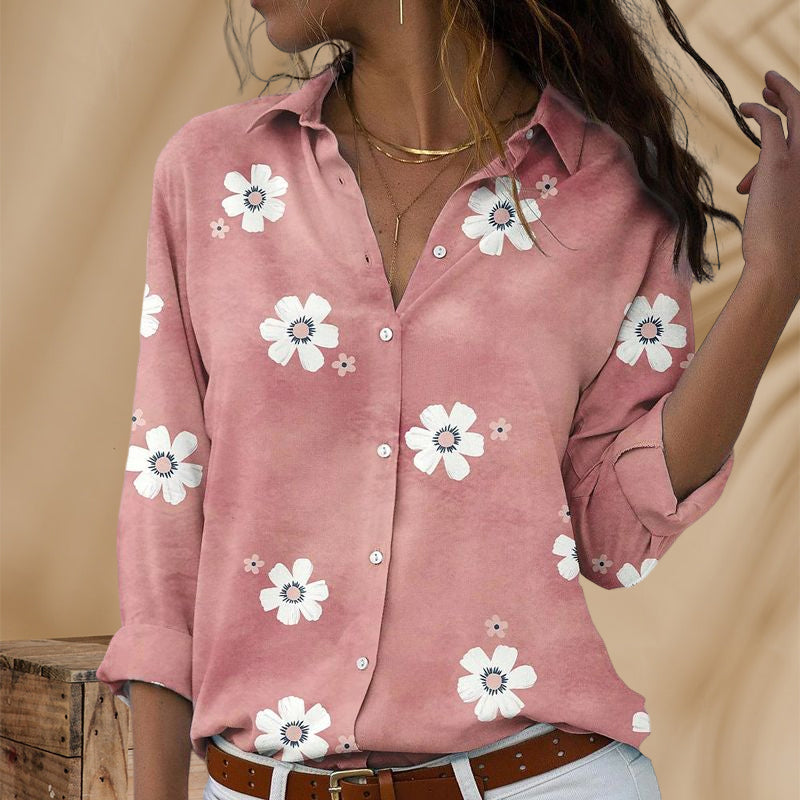 Floral Lapel Shirt