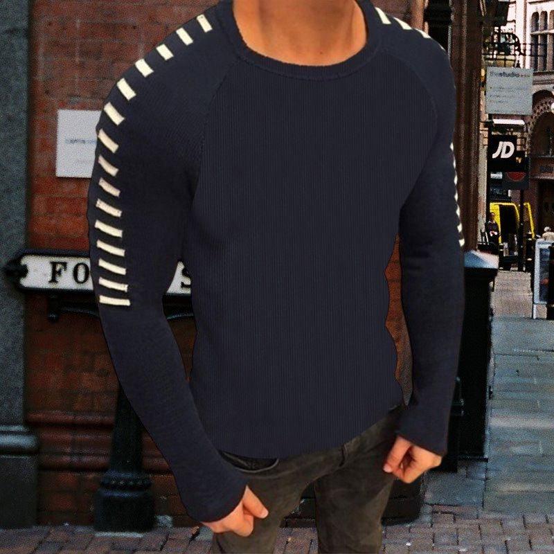 Long-sleeved Crewneck Knitted Sweater