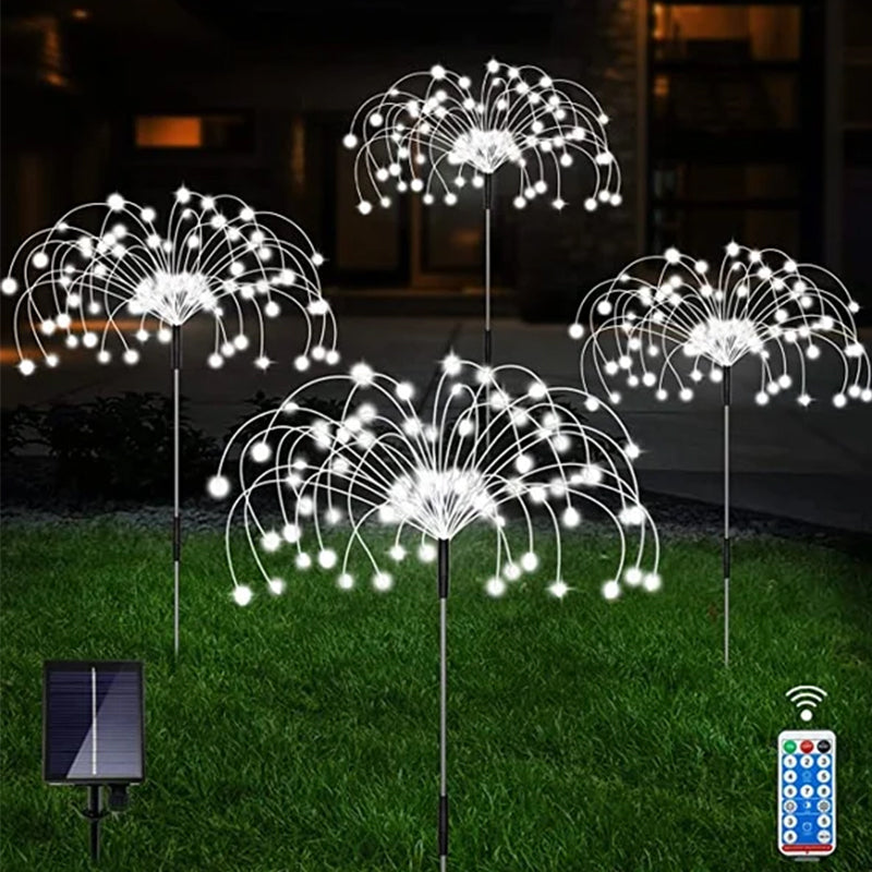 Waterproof  Solar Garden Fireworks Lamp