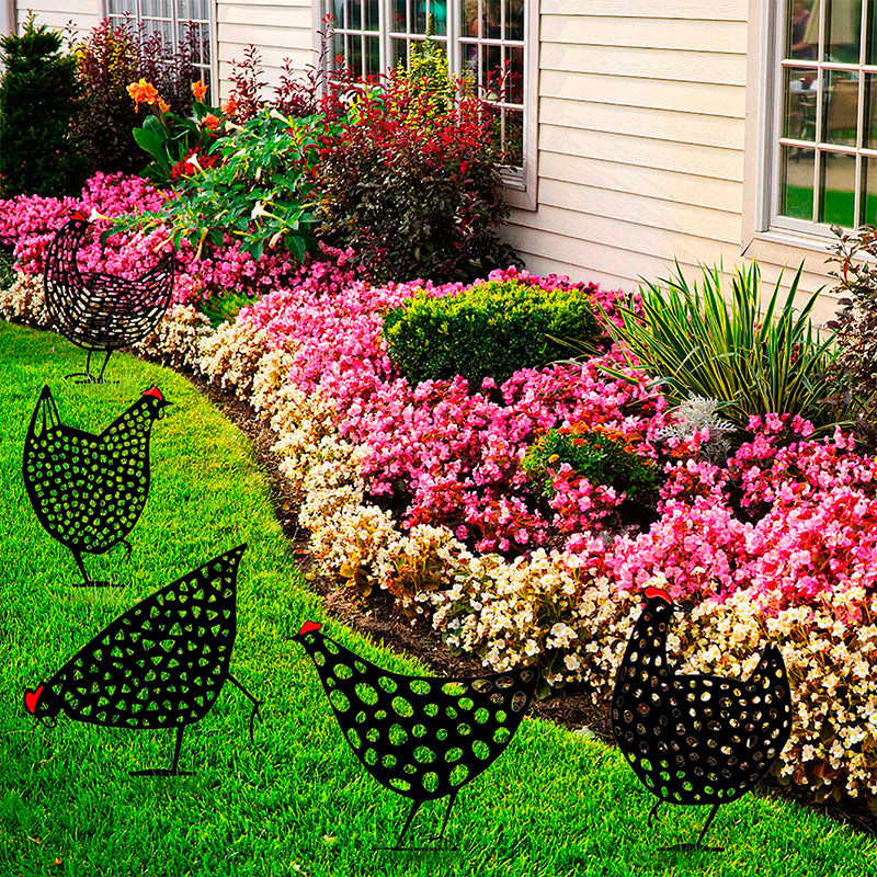 Simulated Chicken Ornament for Yard