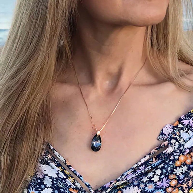 Black Aurora Crystal Necklace