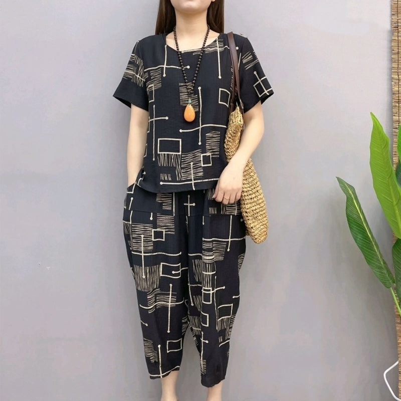 Printed Fashion Two Piece Set