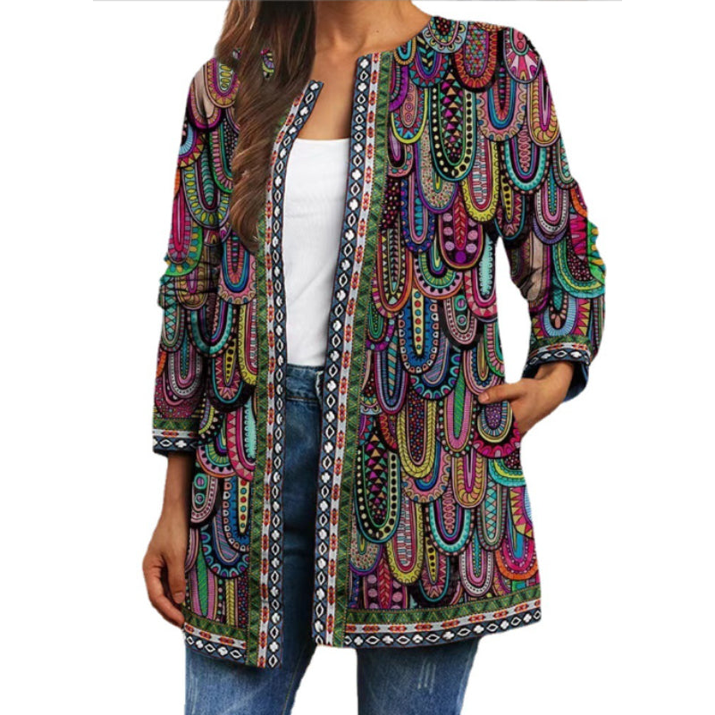 Vintage Ethnic Print Jacket