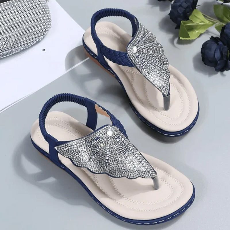 Crystal Rome Fashion Clip Toe Slippers