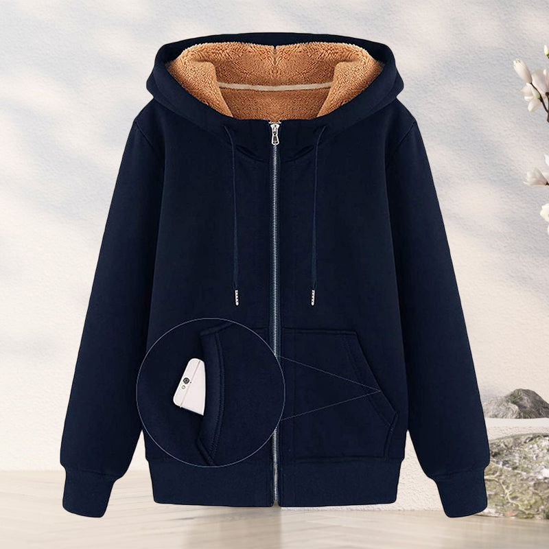 Hooded Zipped Fleece Jacket